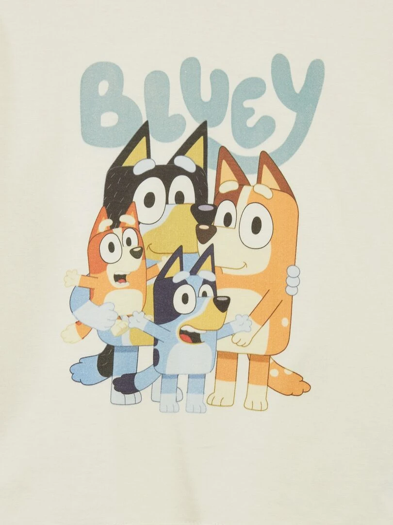 Tee shirt imprimé 'Bluey' blanc
