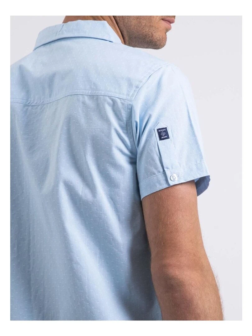 Chemise manches courtes motifs DORITAX Bleu
