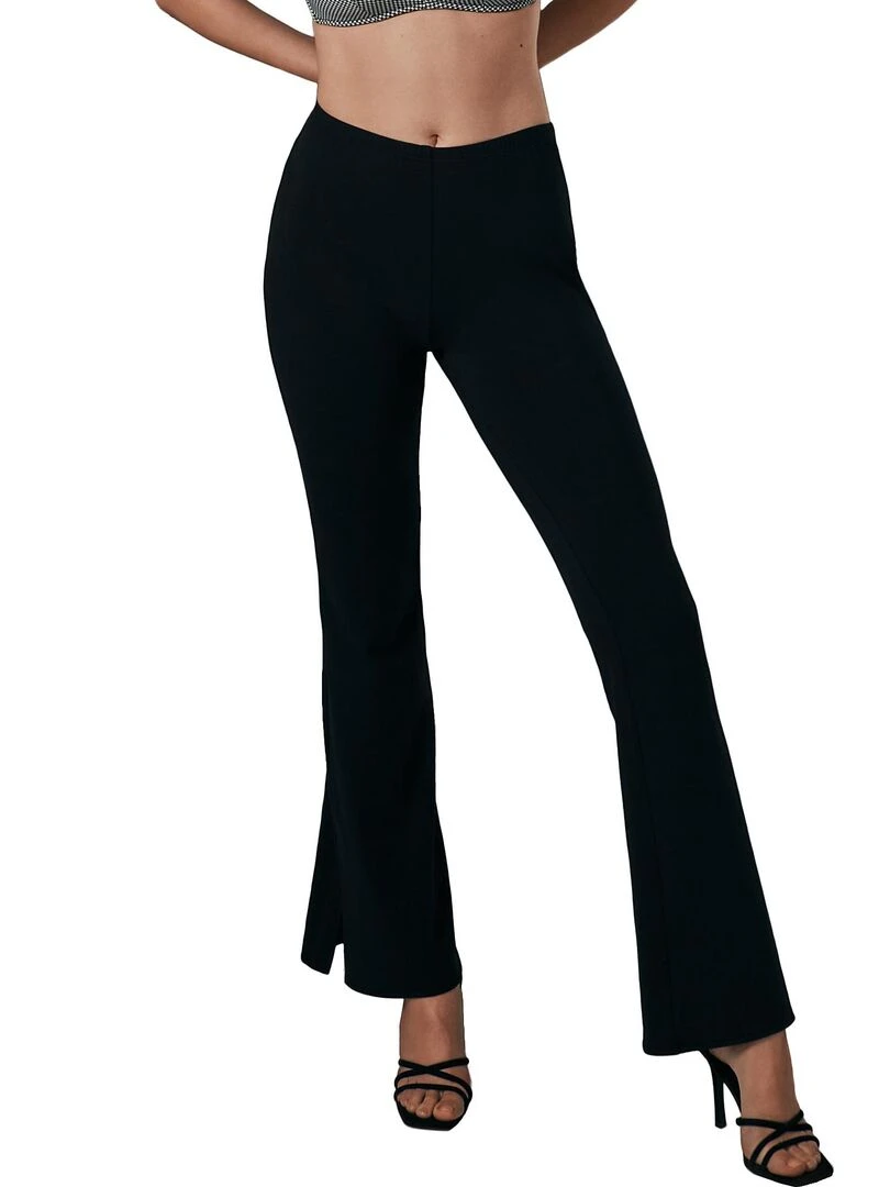 Bas pyjama pantalon évasé Mia Noir