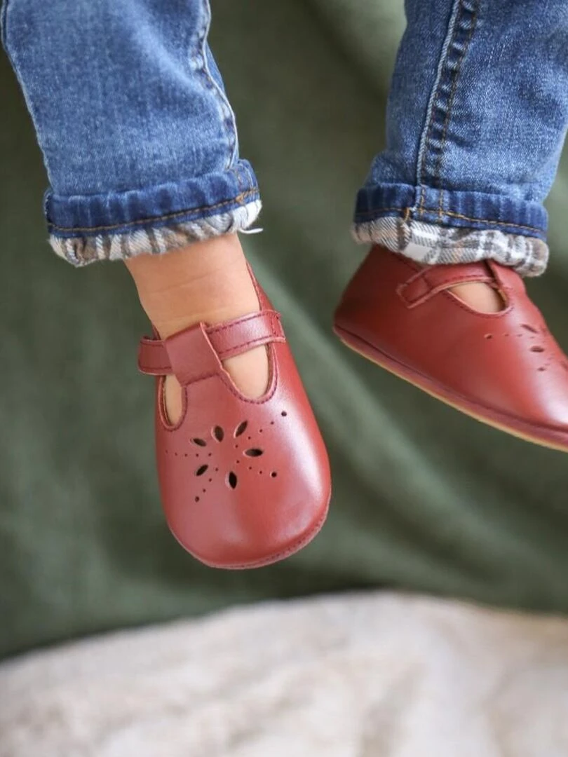 Salomé cuir souple   Rouge bordeaux