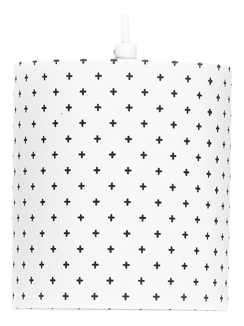 Suspension lumineuse en coton blanc   SAUTHON   Blanc