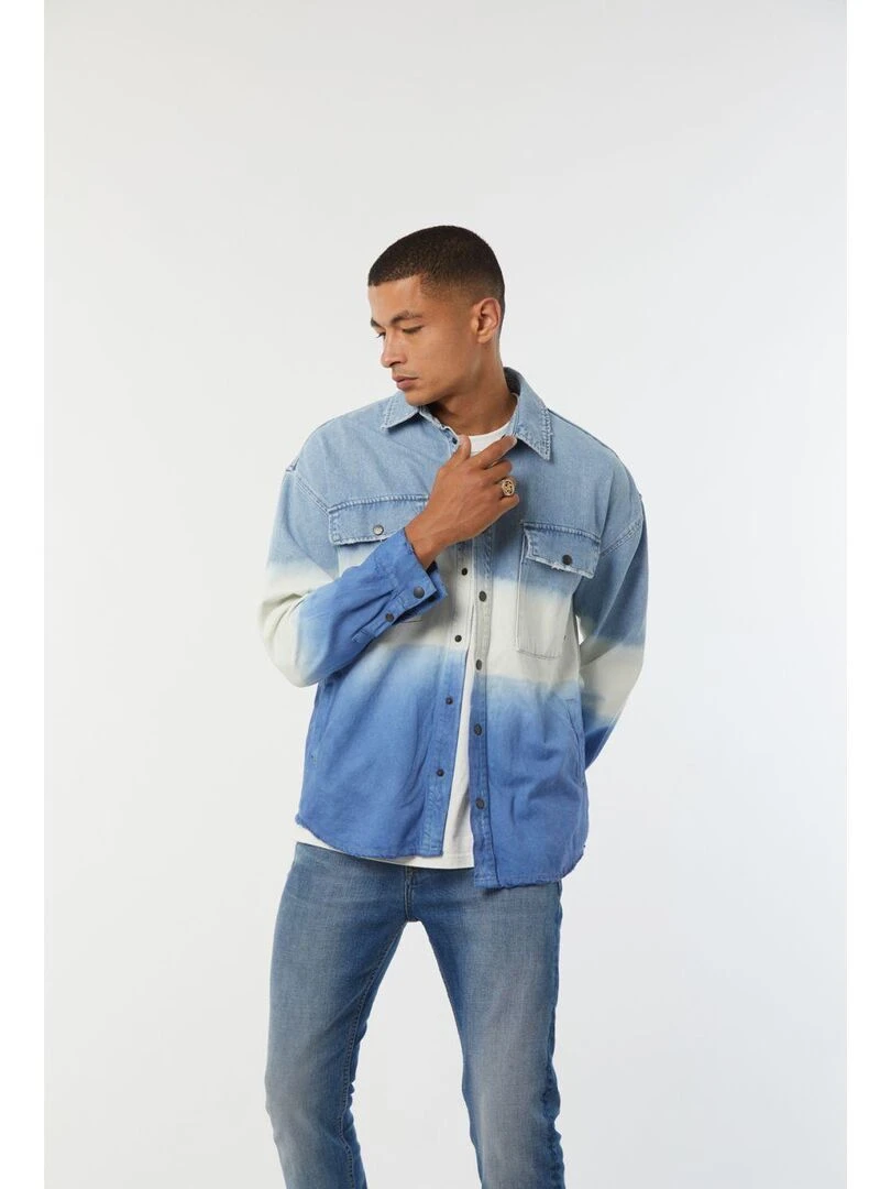 Lee Cooper   Veste manches longues coton over shirt FINEA   Bleu