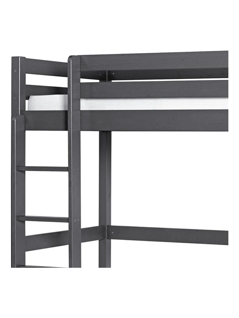 Pack lit mezzanine avec matelas Aaron AKITEN RETAIL Gris