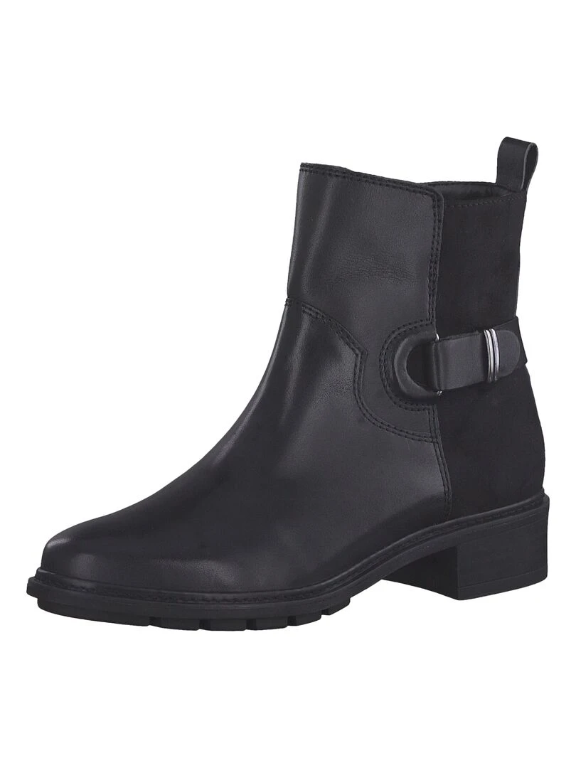 Bottine Cuir Tamaris*   Noir