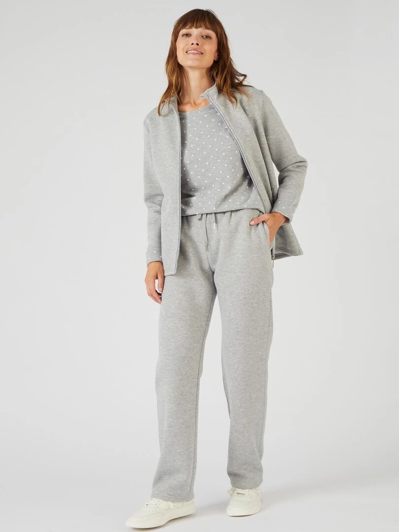 Ensemble de détente + tee shirt offert Happy D. by Damart Gris chiné