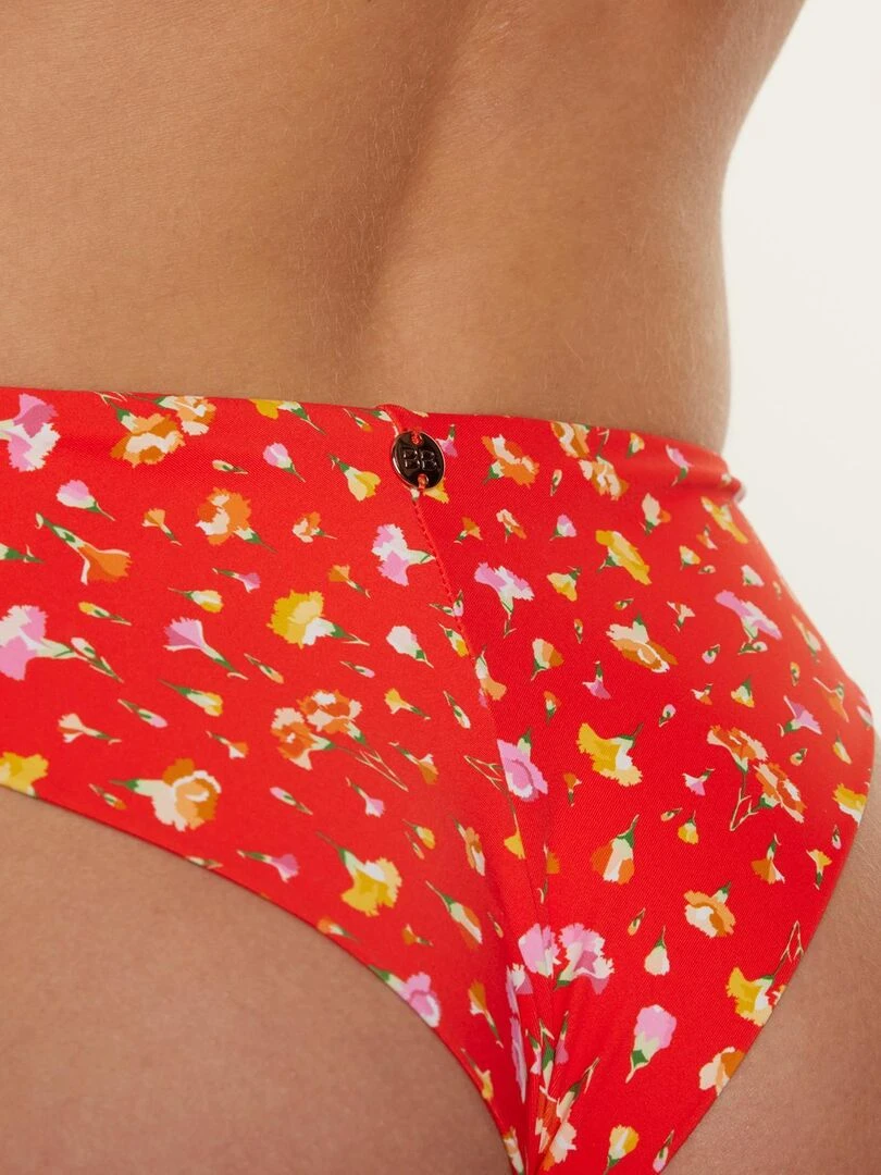 Slip tanga DIABOLO   Brigitte Bardot Bain   Rouge
