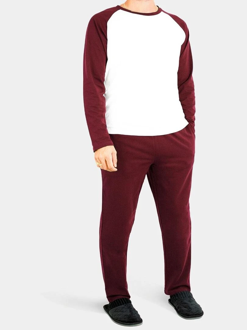 Ensemble pyjama manches longues Kebello Bordeaux