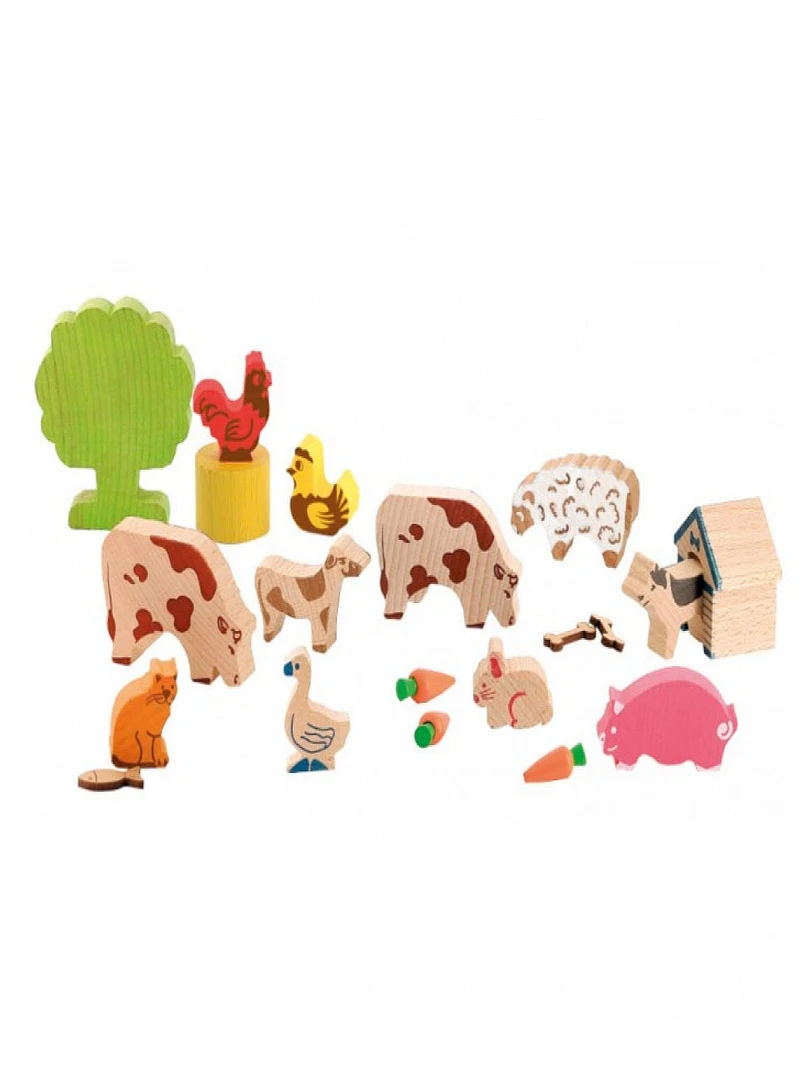 Les Animaux De La Ferme En Bois   N/A