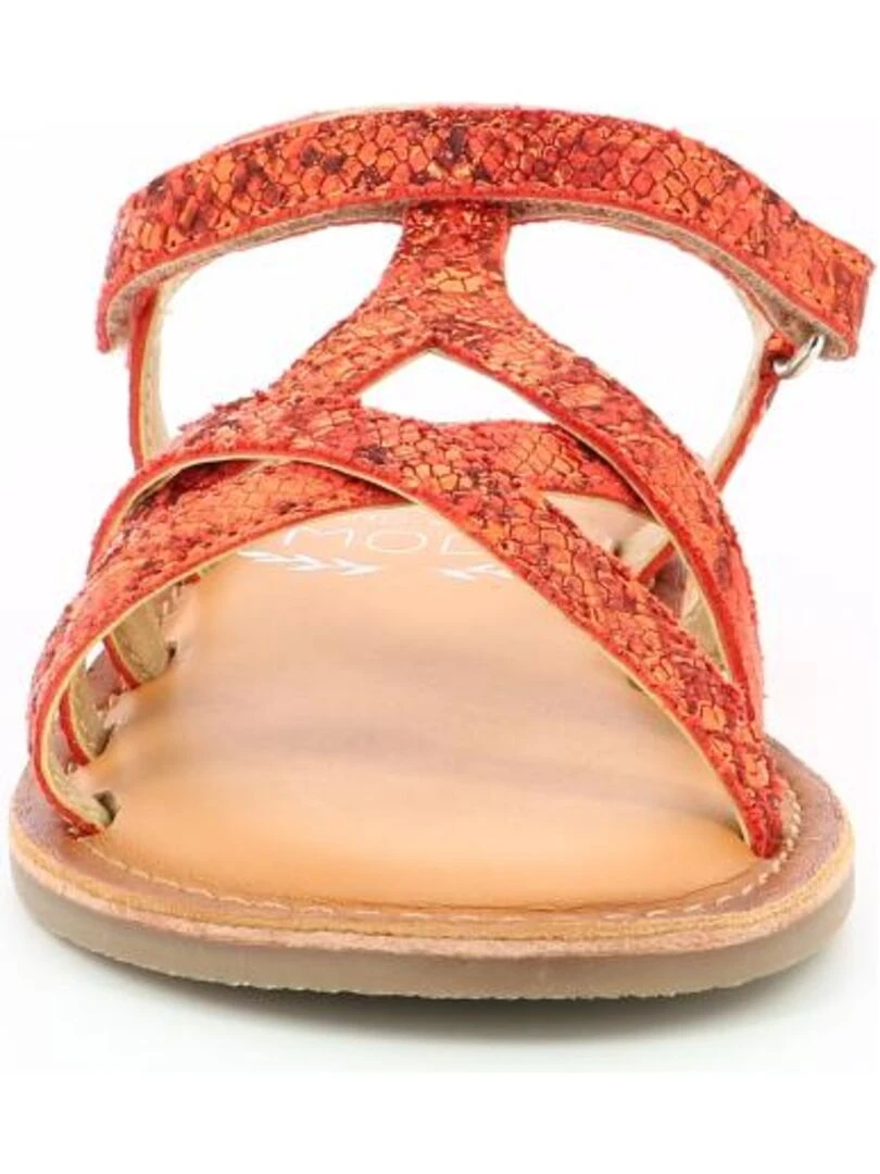 Sandales Cuir Canissa   Orange