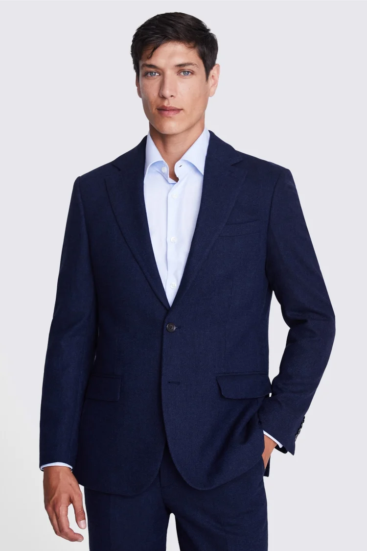 Tailored Fit Ink Herringbone Jacket Buy Online at Moss