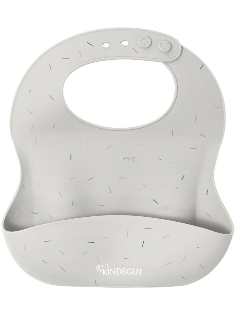 Bavoir bébé en silicone confettis Multicolore