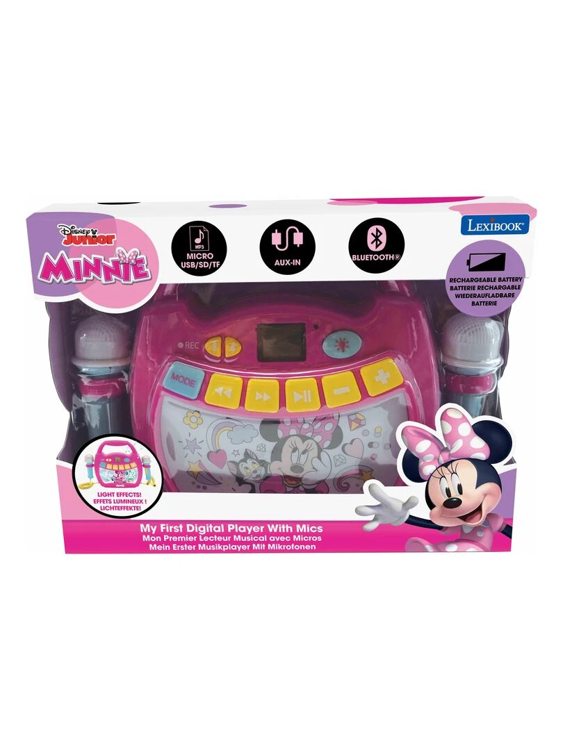Enceinte Bluetooth Minnie Mouse Avec Effets Lumineux  Micros Et Batterie Rechargeable   N/A