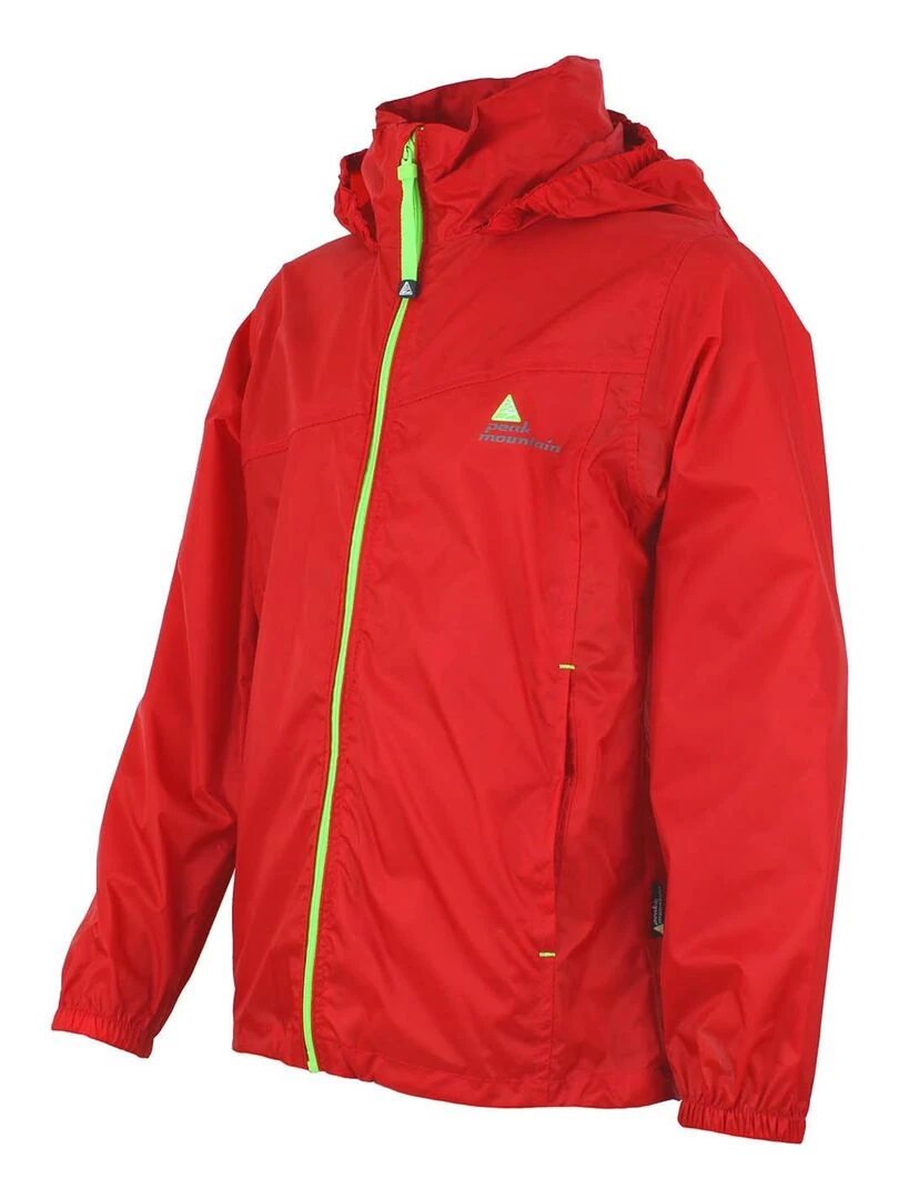 Coupe vent garçon ECARAIN   PEAK MOUNTAIN   Rouge