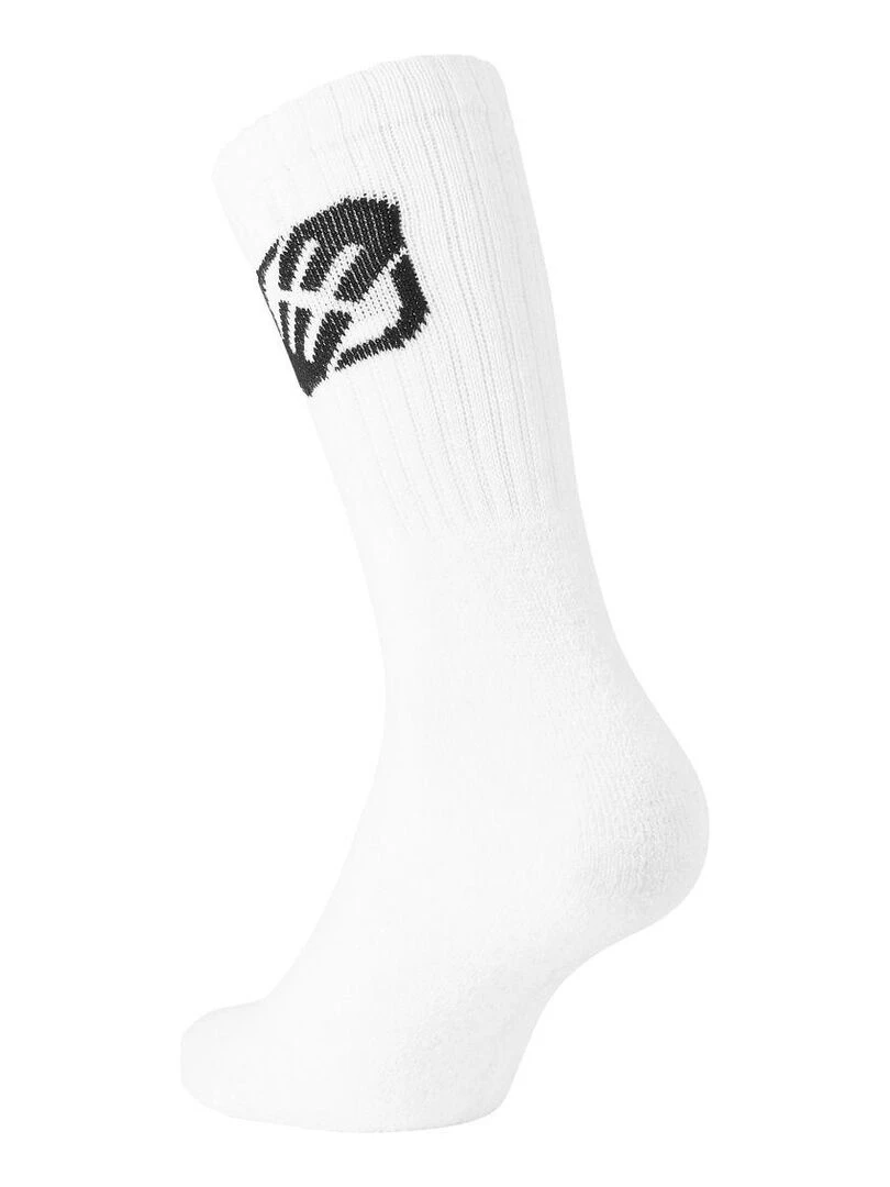 Lot de 6 Paires de Chaussettes Tennis homme Freegun   Blanc