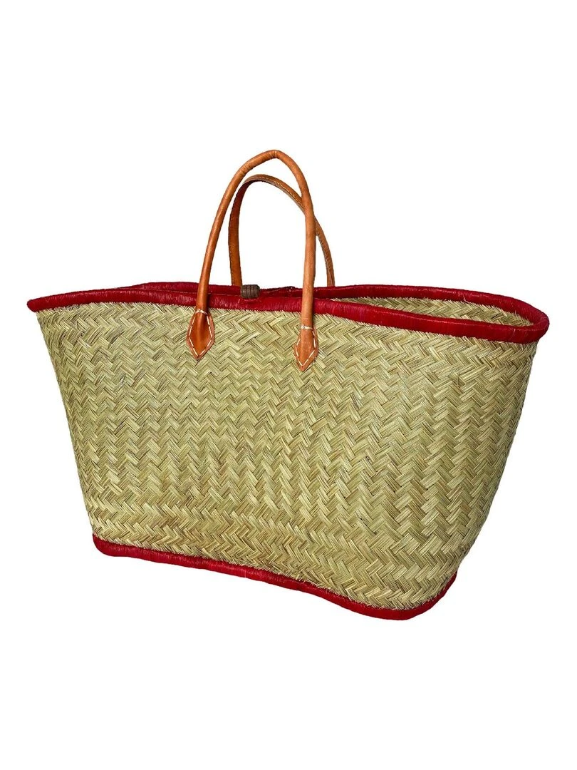 Aravola Tressé Naturel avec feston Rouge Rouge