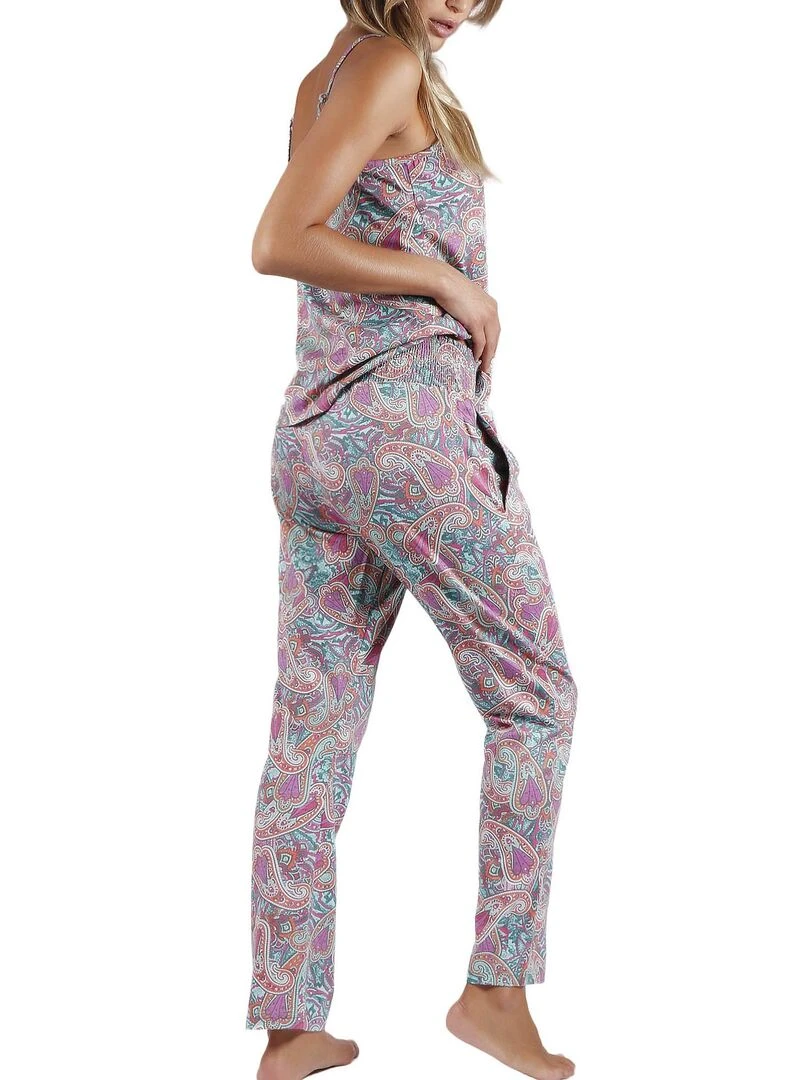 Ensemble top et pantalon de plage Cachemire Multicolore