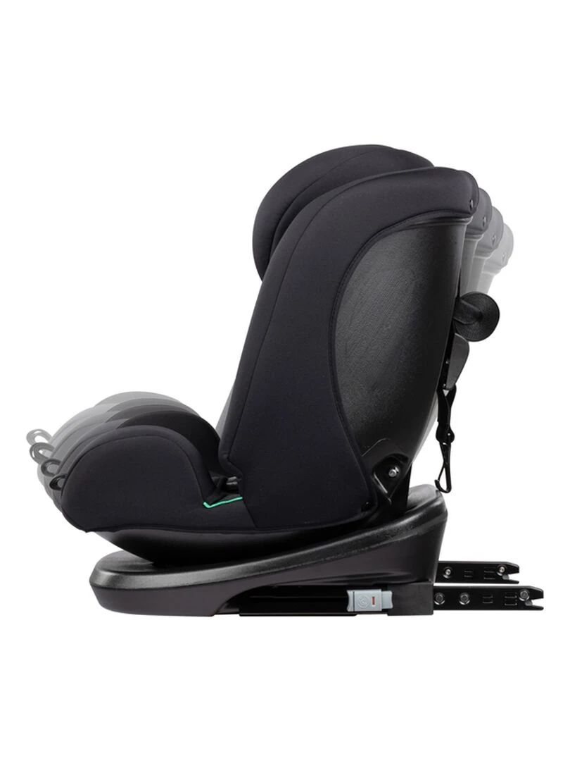 BEBECONFORT Siège auto EverFix i Size évolutif  isofix  15 mois à 10/12 ans  Black Mist   Noir Noir