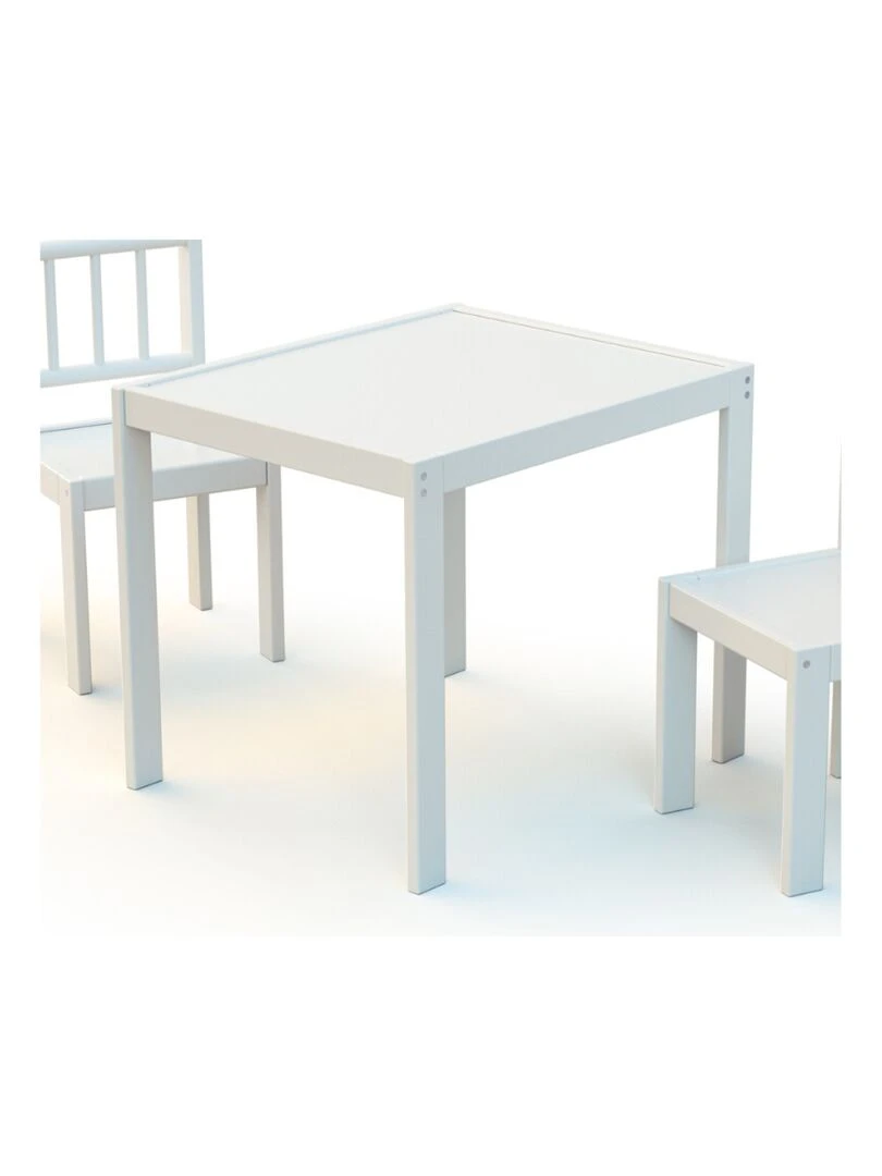 WEBABY Table enfant Blanc Blanc