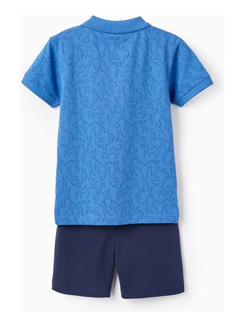 Polo + Short En Piqué De Coton Pour Garçon PICASSO Bleu