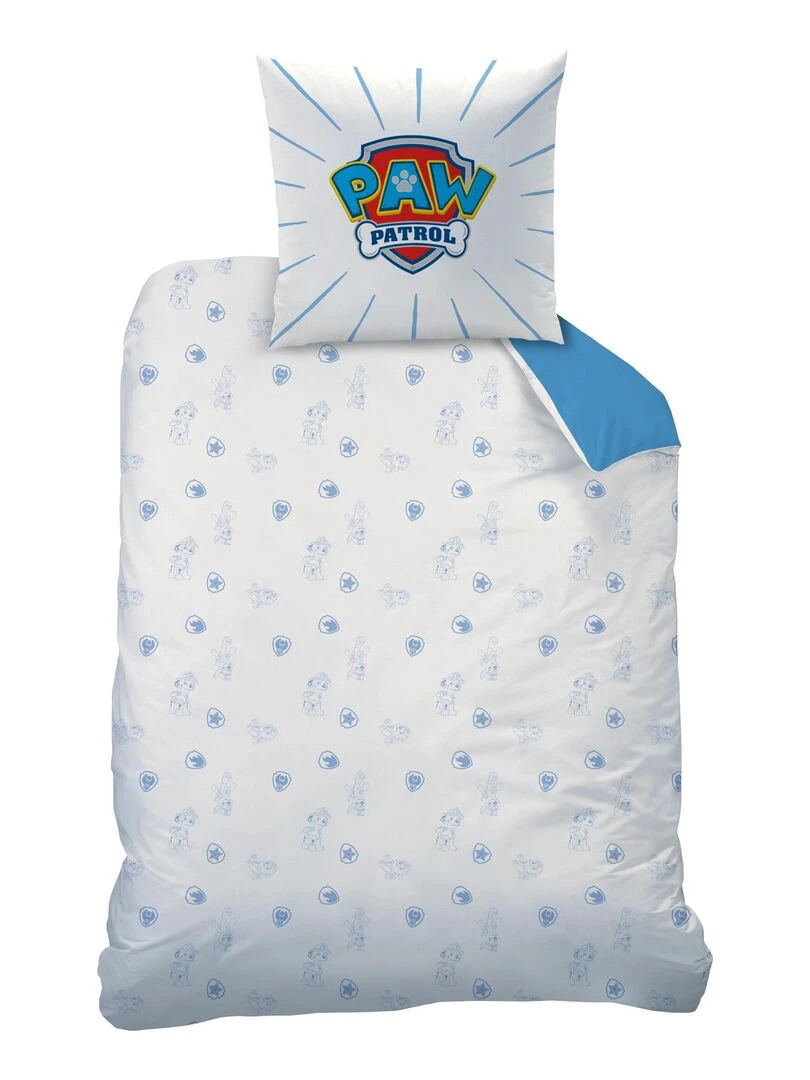 Parure de lit imprimée 100% coton  PAT PATROUILLE TEAM   Bleu