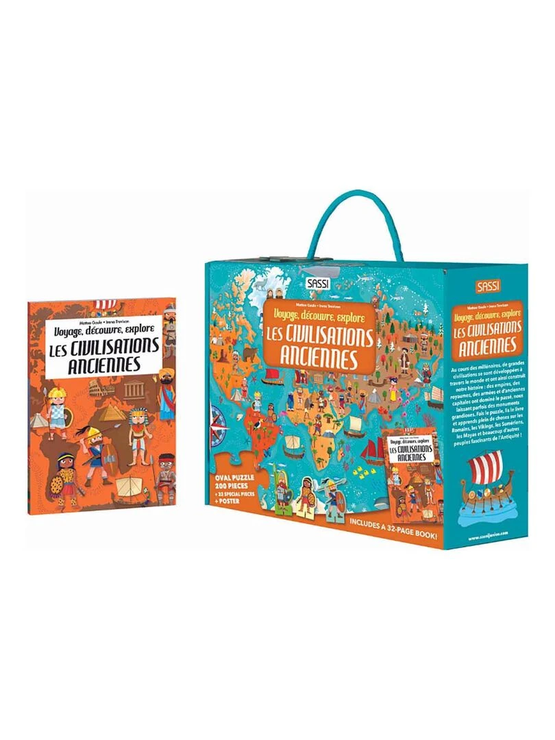Puzzle & Livre Voyagez découvrez explorez Les civilisations anciennes N/A