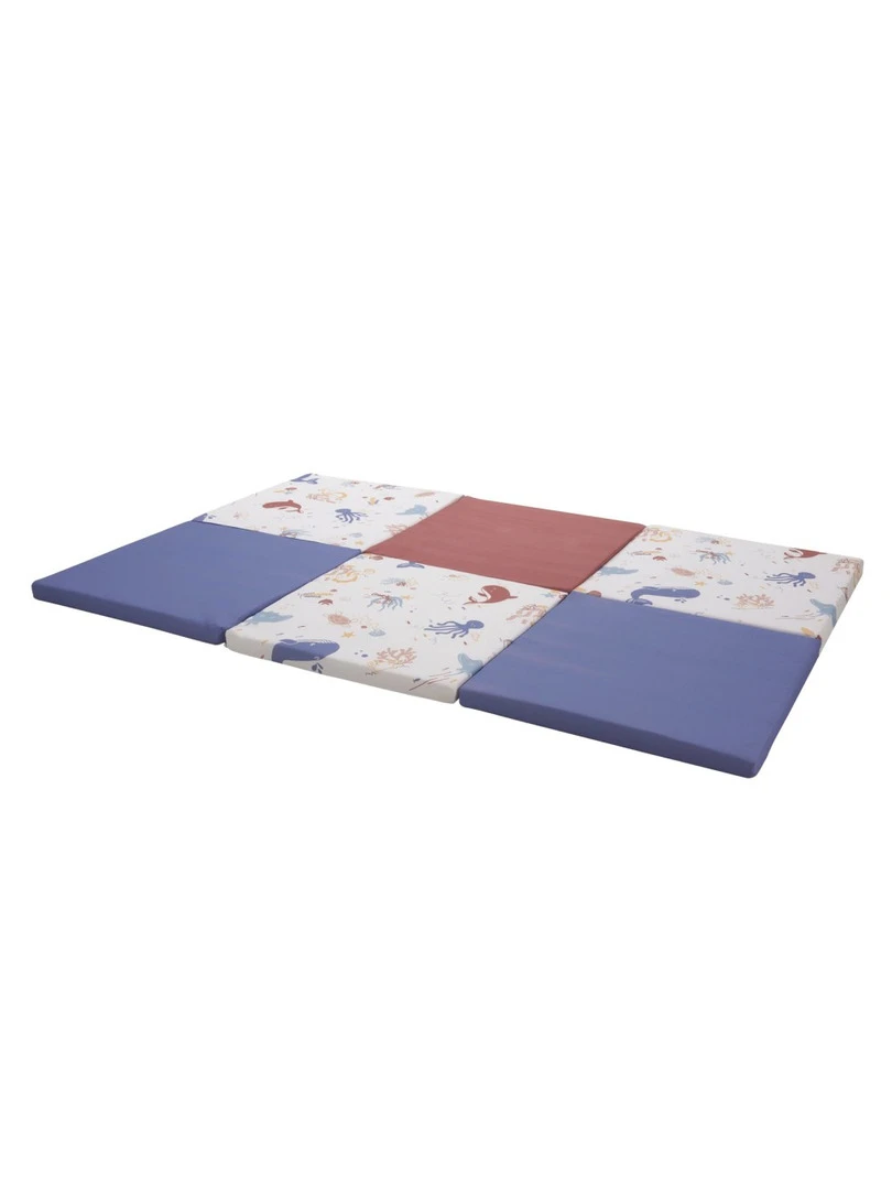 Tinéo Maxi Tapis D'éveil Trésors De L'océan 180x120x4cm bleu marine