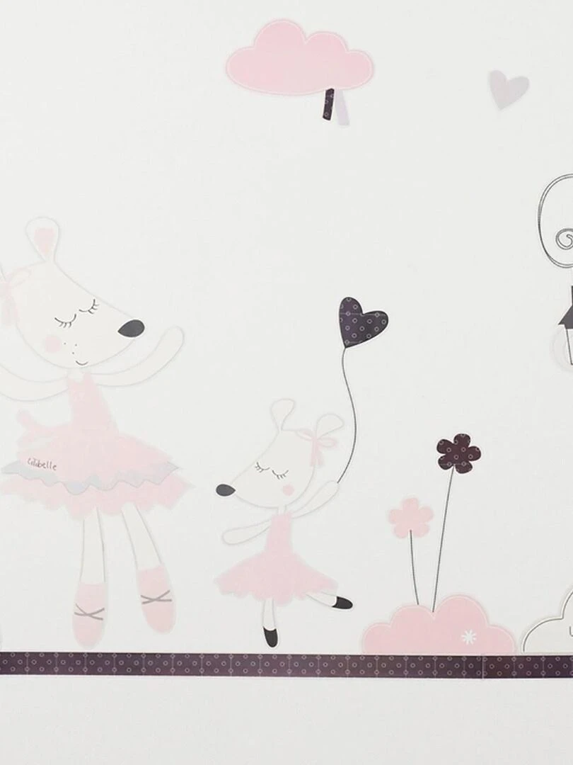 Stickers muraux Petite souris 70x50cm en Papier Rose SAUTHON Rose