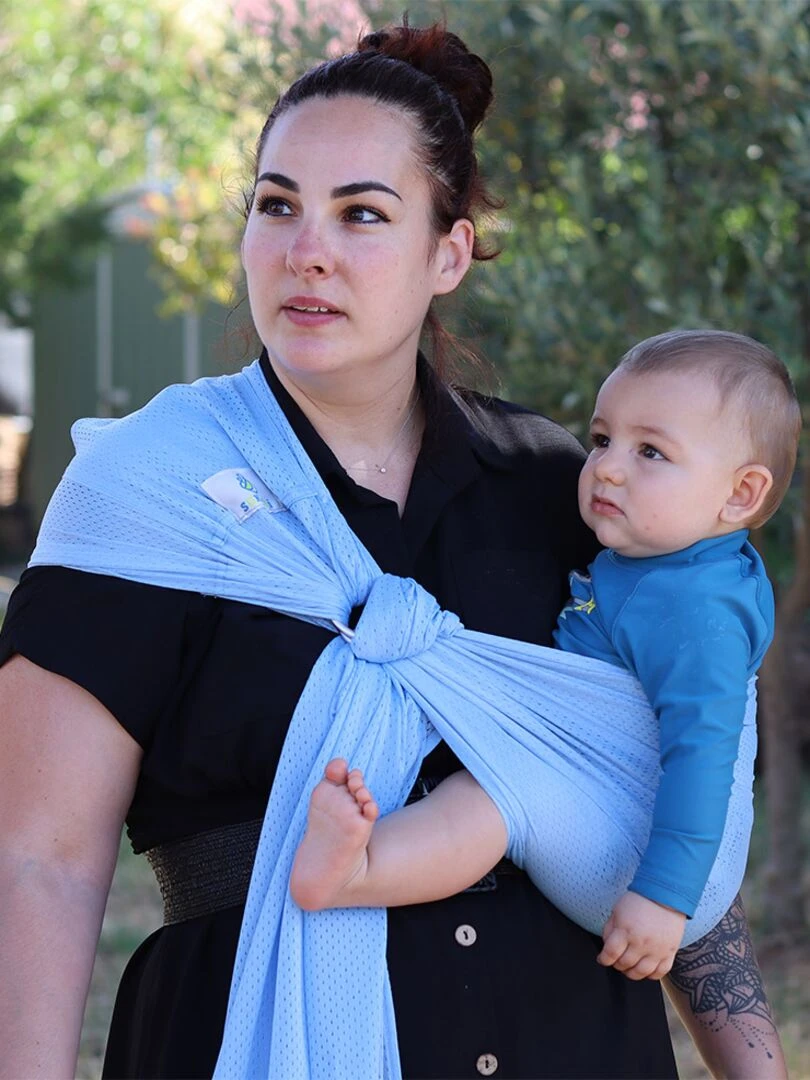 Porte bébé Sling Sukkiri Bleu ciel   Bleu