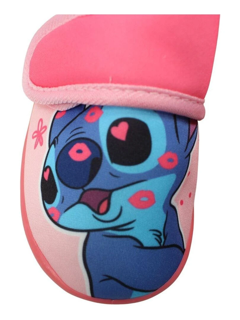 Disney   Chaussons fille imprimé Lilo Et Stitch   Rose