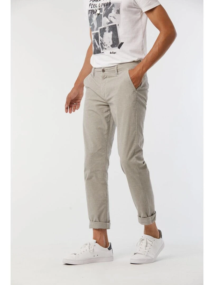 Lee Cooper Pantalon coton slim NEILS Beige sable