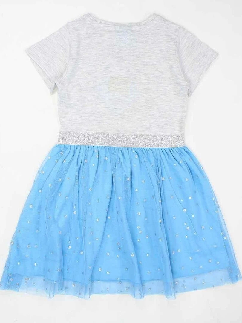 Disney   Robe fille imprimé La Reine Des Neiges en coton   Bleu