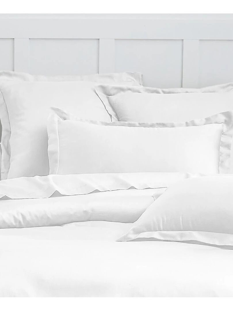 Blanc Avenue Lot De 2 Taies D'oreiller 63x63 Cm Satin De Coton Blanc