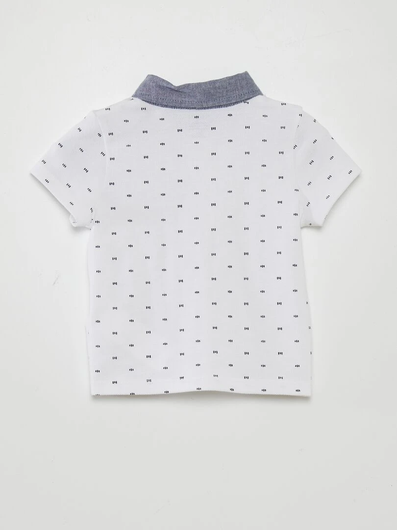 Polo imprimé   Blanc