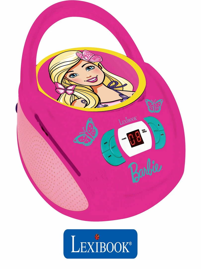 Lecteur Cd Portable Avec Prise Micro Barbie   N/A