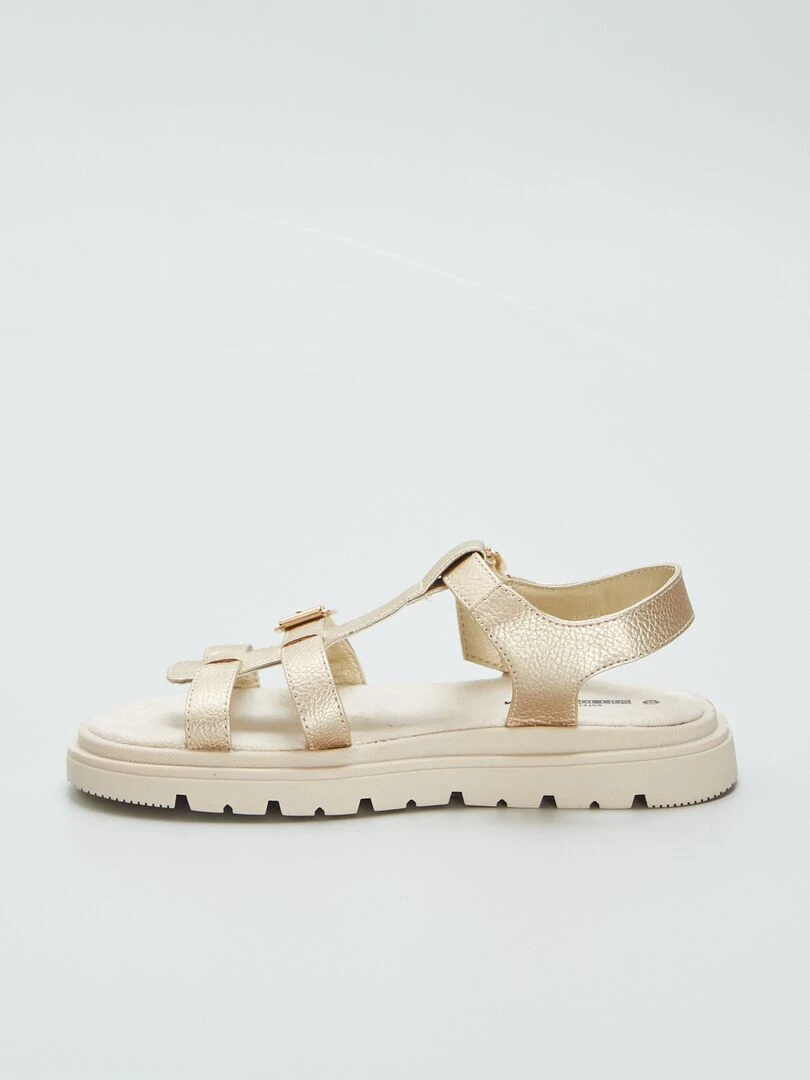 Sandales en simili doré   Doré