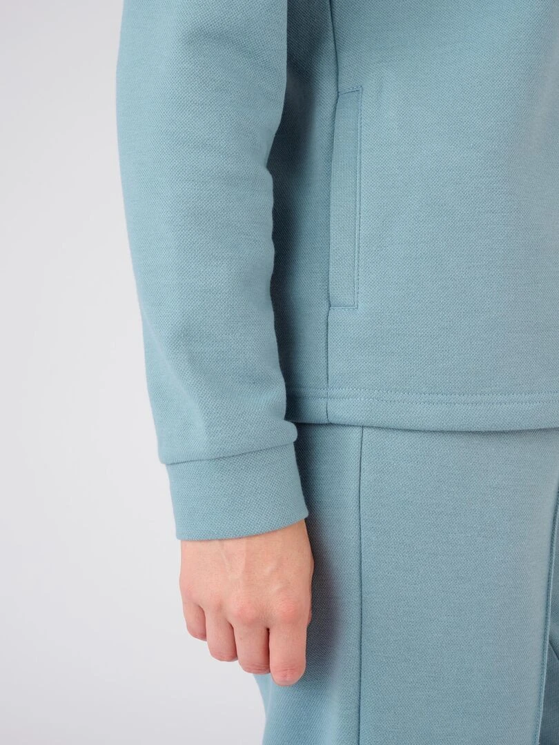 Sweat shirt en maille piquée Happy D. by Damart Bleu gris