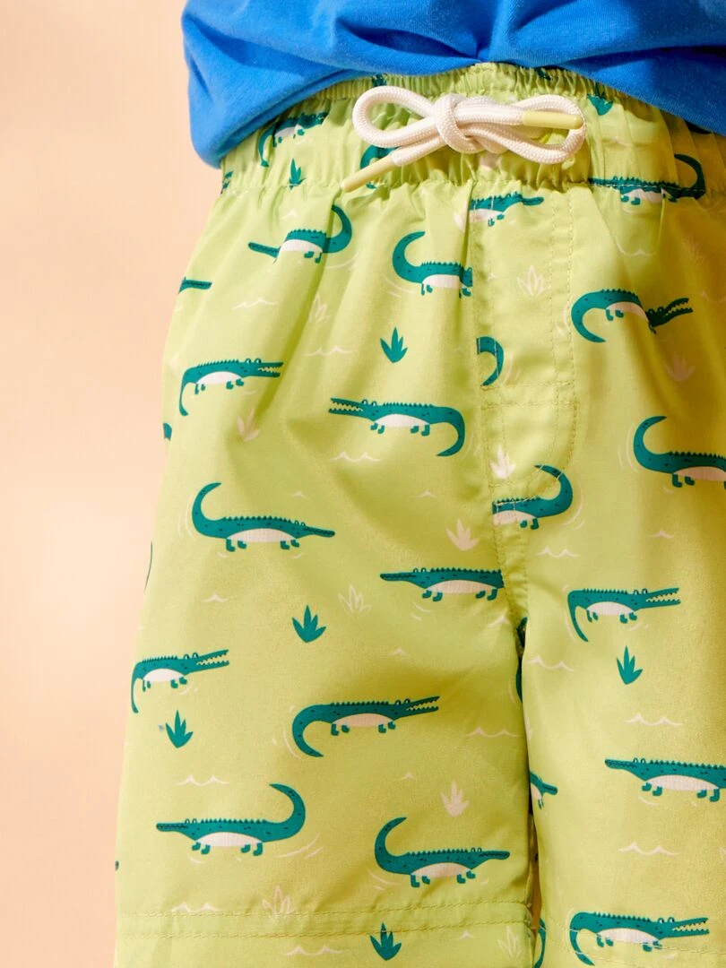 Short de bain imprimé   Vert pomme