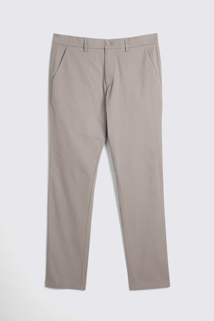 Tailored Fit Off White Stretch Chinos    Buy Online at Moss
