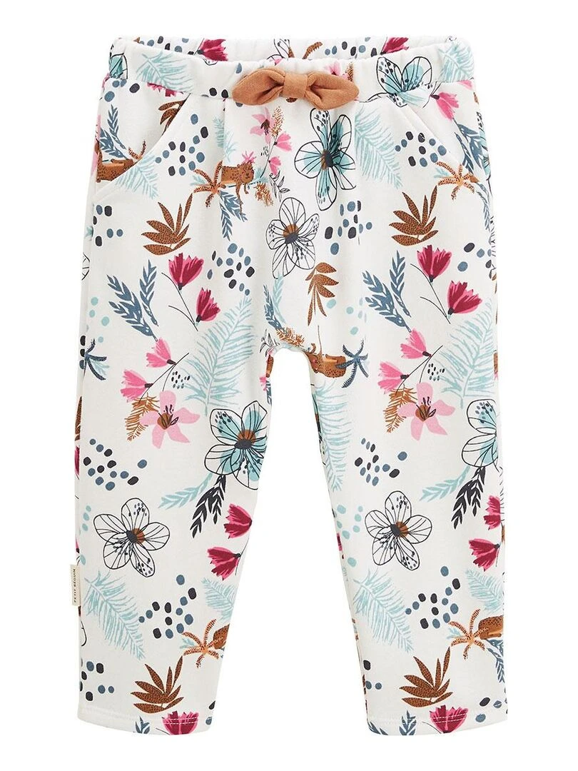 Ensemble en molleton sweat et pantalon bébé fille Love Nature   Moutarde