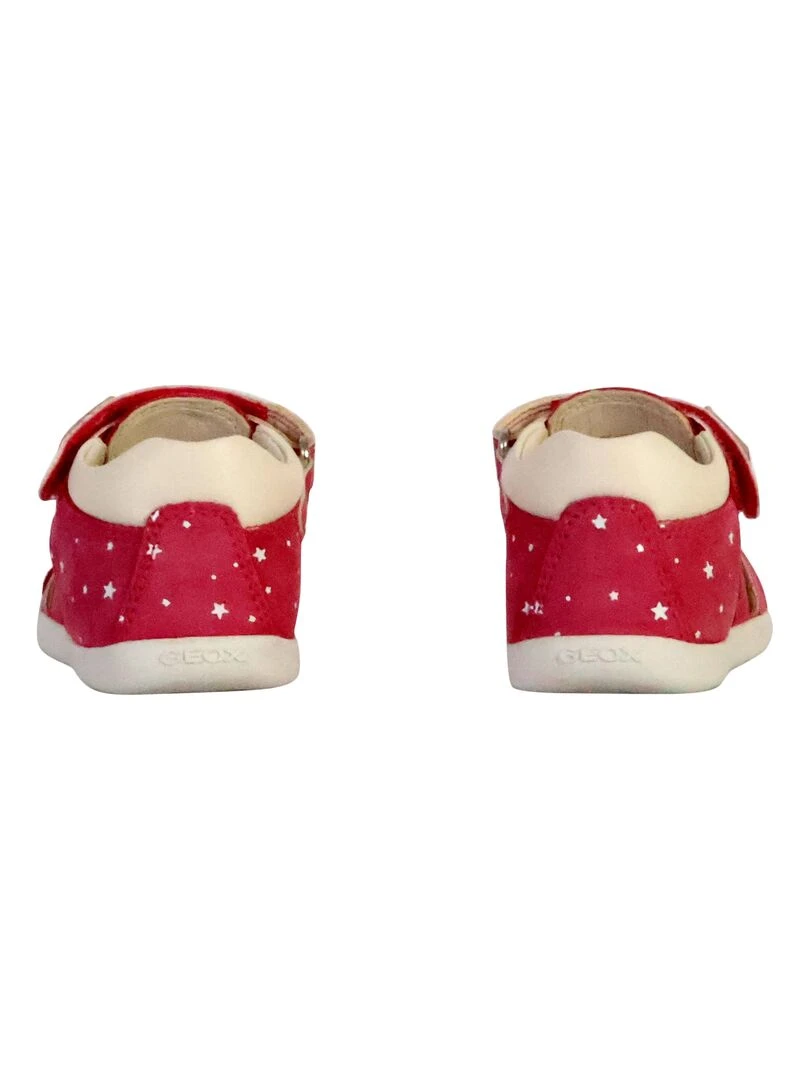 Sandale Cuir Enfant Geox Macchia B254VA   Rose