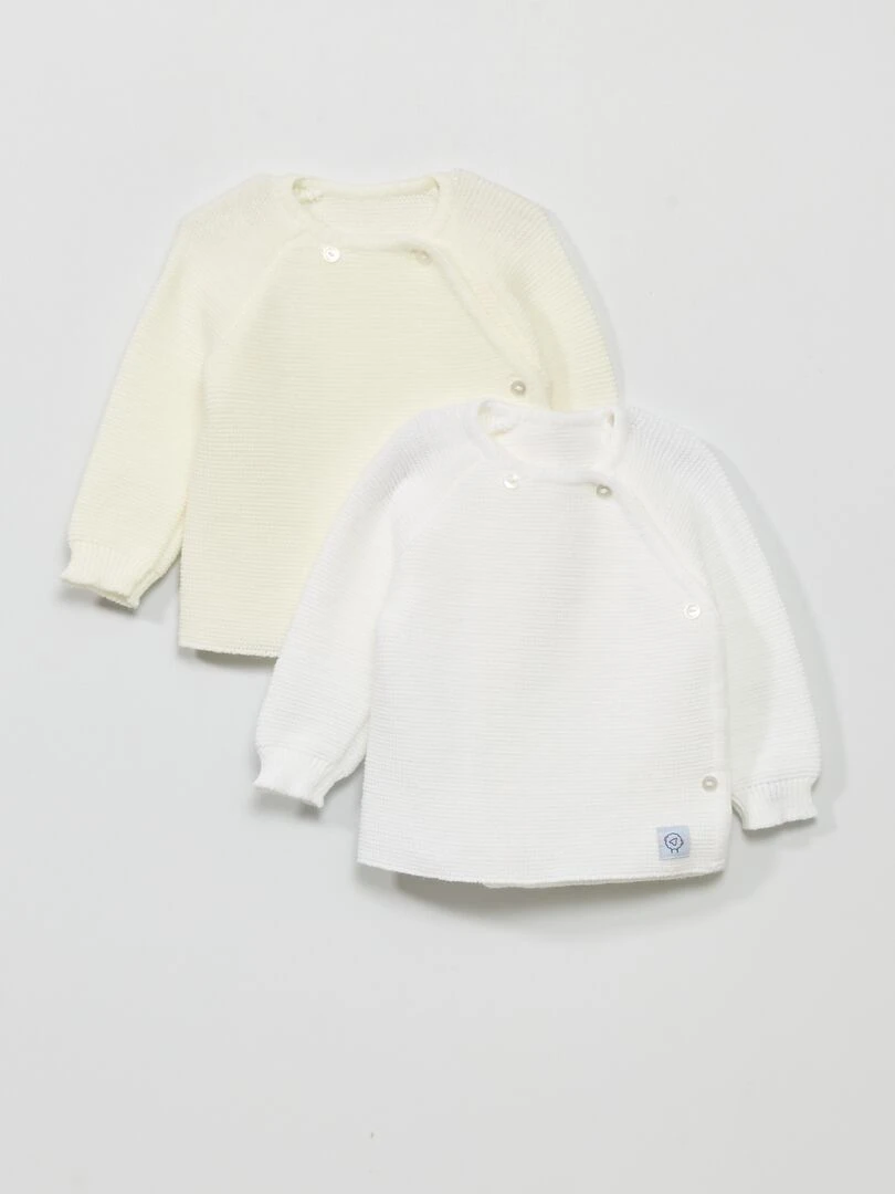 Lot de 2 brassière 'Manufacture de Layette' Made in France Blanc