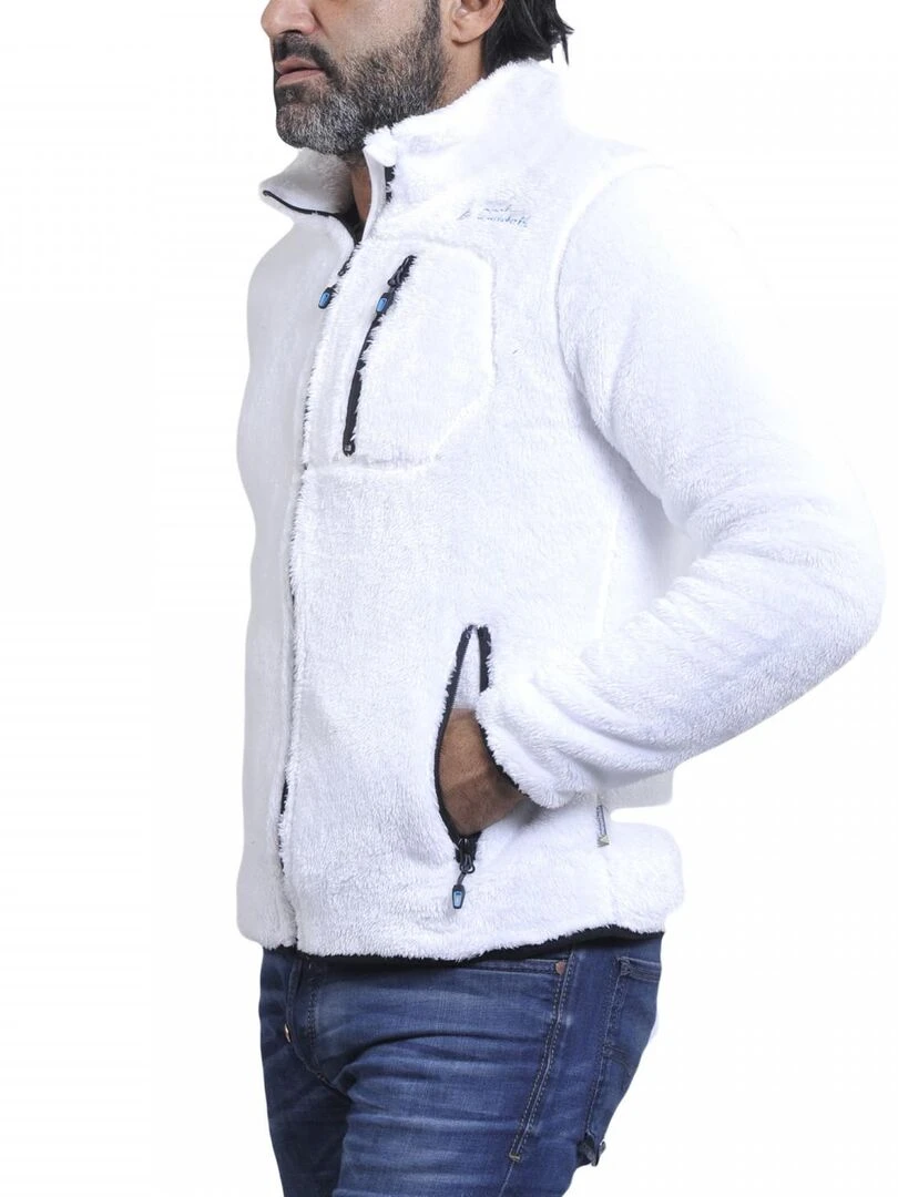 Blouson polaire homme CARIAN   PEAK MOUNTAIN   Blanc
