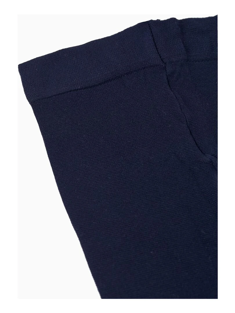Collants en Microfibre avec Nœud pour Fille   Bleu foncé