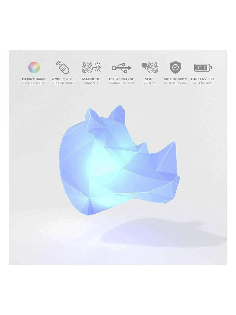 Mob   Veilleuse murale aimantée Wild Light   Rhino   Blanc