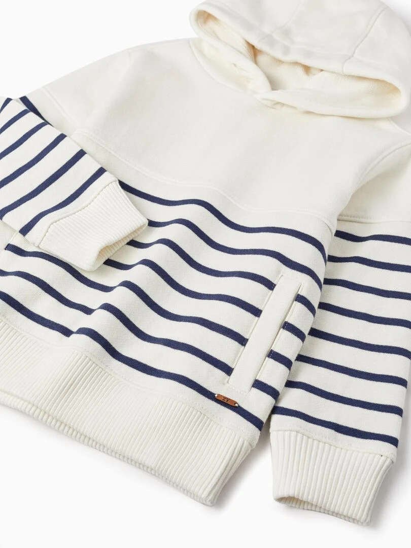 Sweat en coton à capuche pour garçon  SPRING BEGINS   Beige