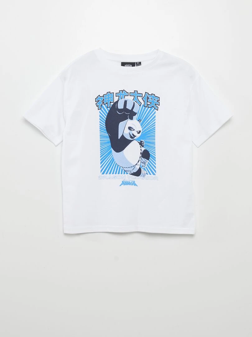 T shirt imprimé 'Kung fu Panda' Blanc