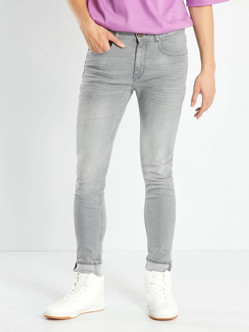 Jean skinny à 5 poches   gris