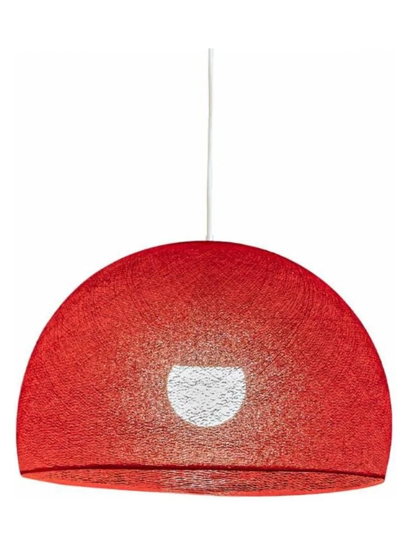 Abat jour coupole rouge 50 et sa suspension simple Rouge