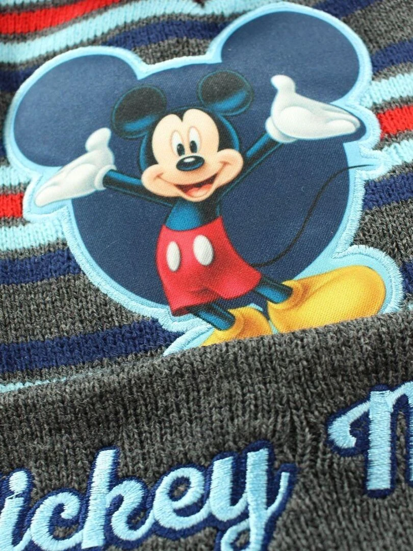 Disney   Bonnet garçon imprimé Mickey   Gris