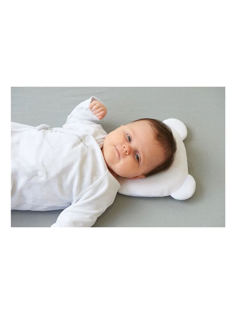Candide   Coussin cale tête bébé P'tit Panda   Blanc   Blanc